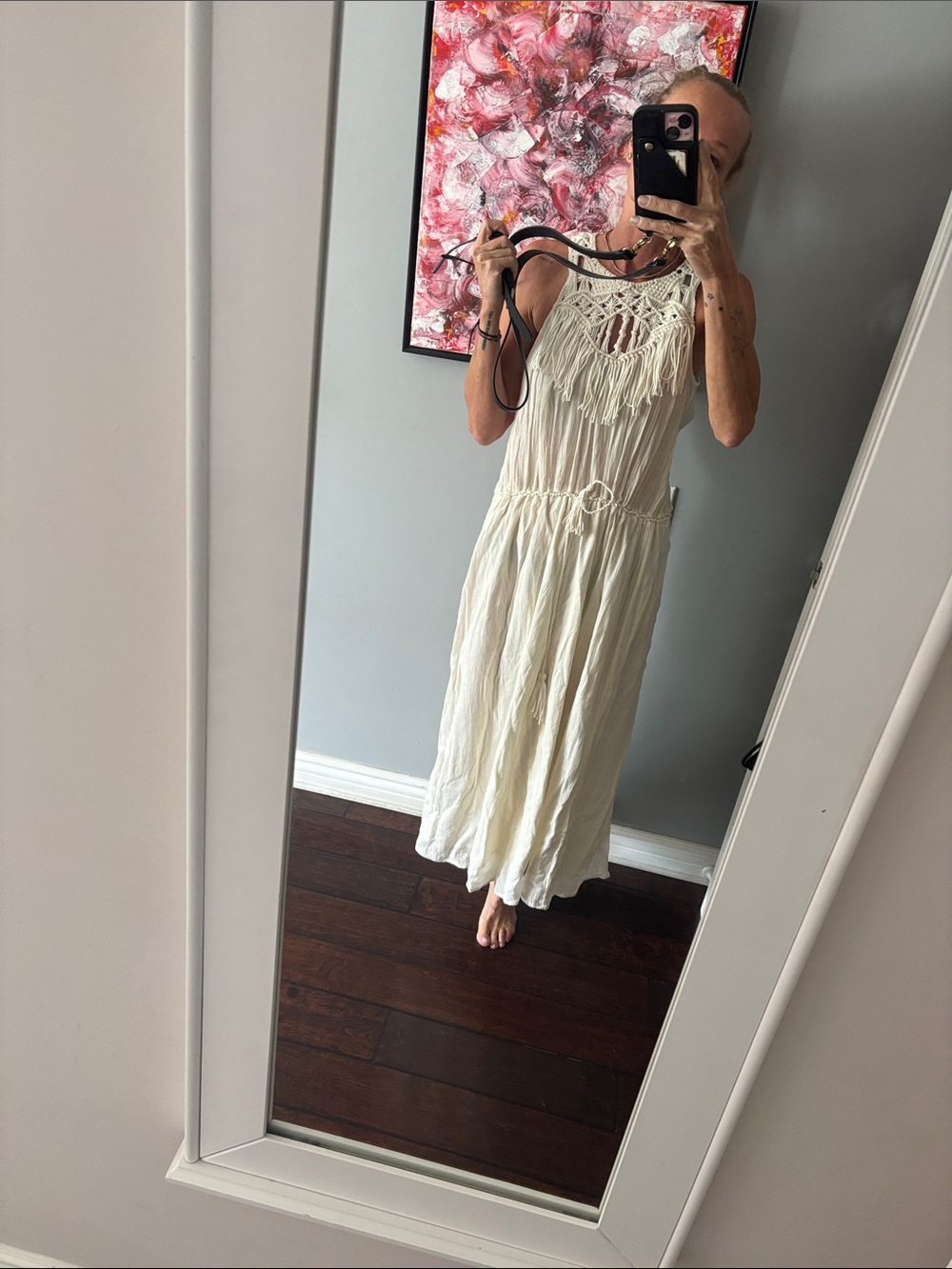 Ulla Johnson Cream Crochet Yoke Maxi Dress